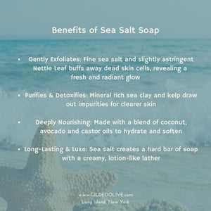 Benefits of Sea Salt Soap graphic