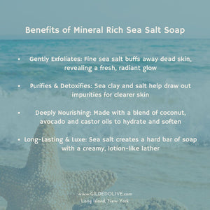 Benefits of Sea Salt Soap information graphic