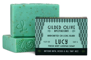 Lucy Fresh Mint Loofah Scrub Soap