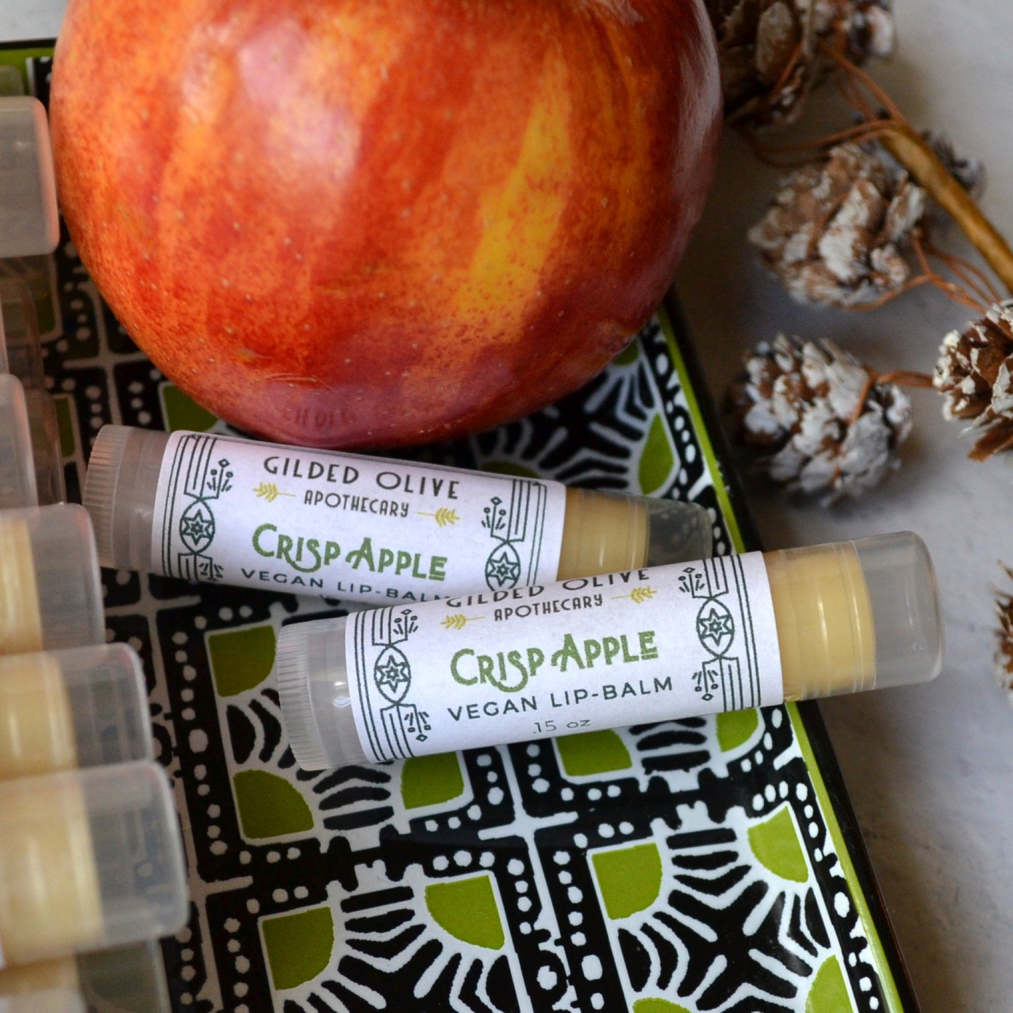 Vegan Apple Flavored Lip Balm | Gilded Olive Apothecary